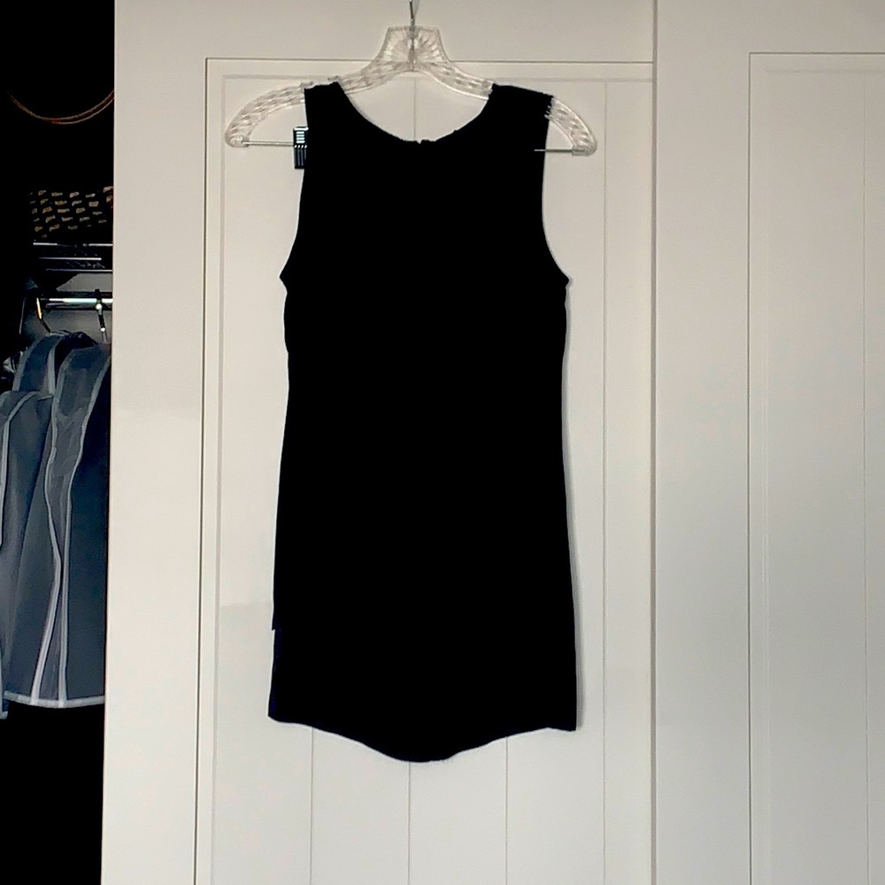 Theory black silk tunic top
